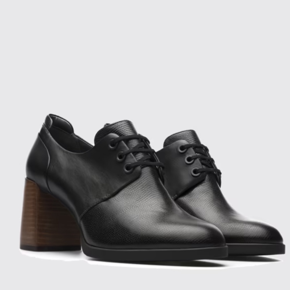 Camper Kara Lace Up Oxford Heeled Shoes 39